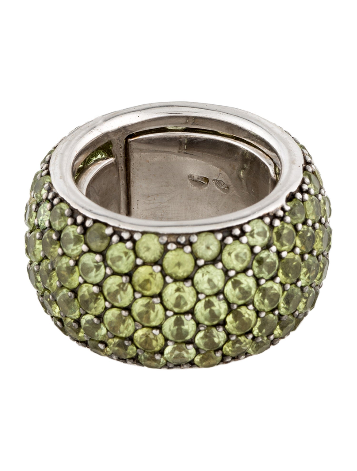 Ring 18K Peridot Wide Band